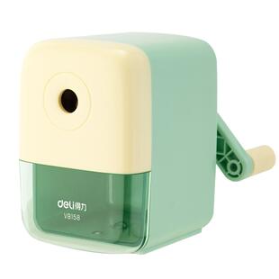 得力手摇卷笔刀小学生转笔刀专用削笔刀自动进铅儿童铅笔削笔器幼儿园女孩卡通手动钻笔刀彩铅旋绞刨笔机文具