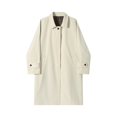 舒柔特春季新款茧型中长风衣女