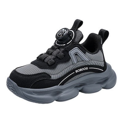 巴布豆男童皮面防水运动鞋