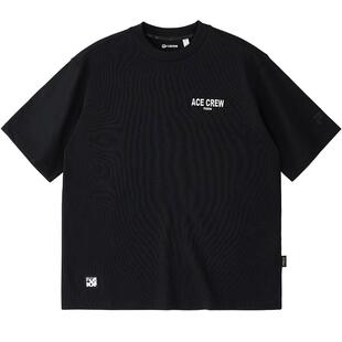 FILA FUSION斐乐潮牌男子针织短袖夏季款时尚潮流休闲宽松字母T恤