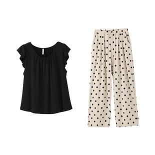 安之伴【巨凉感】睡衣女夏季2025新款甜美无袖长裤纯棉家居服套装