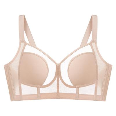 emmarose大胸显小网纱大码内衣