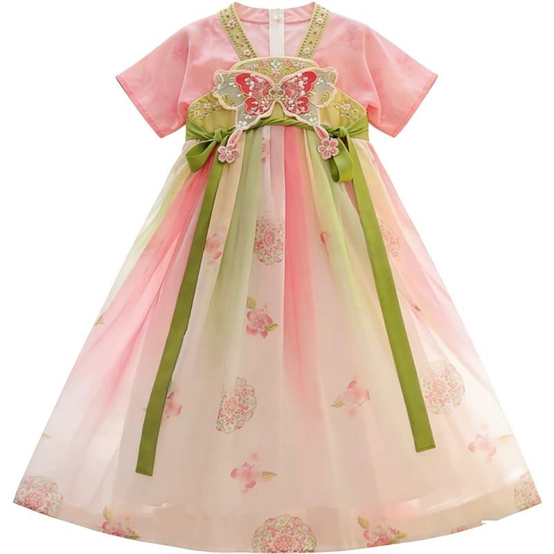 女童汉服夏季薄款超仙齐胸襦裙