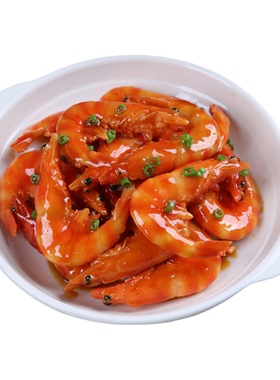 餐厅橱窗仿真油焖大虾树脂模型