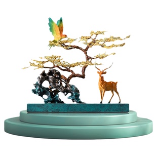 朱炳仁铜  一路佳音之福运艺术收藏品精品熔铜摆件办公室工艺品