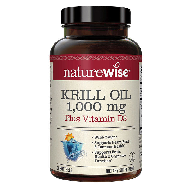 Naturewise磷虾油特添维生素D3