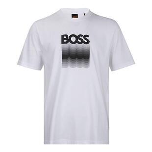 Hugo Boss雨果-博斯男徽标印花棉质圆领短袖T恤男士2026年新款XY