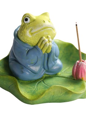 驭速荷叶青蛙装饰摆件