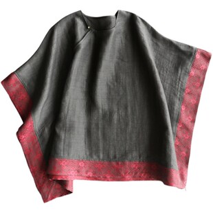 ZM996秋季香云纱蝙蝠衫纸样 新款真丝复古圆领中袖套头汉服裁剪图