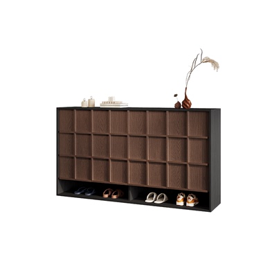 中古风加厚板材实木鞋柜大容量