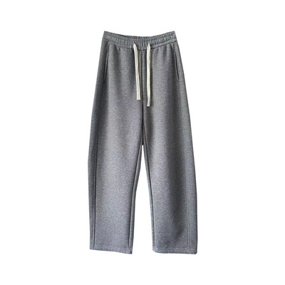 加绒加厚弯刀阔腿裤卫裤奥粒绒