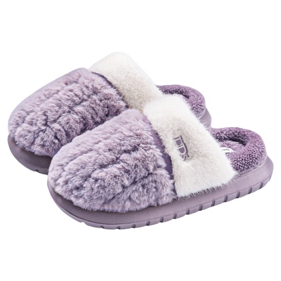 踩屎感棉拖鞋女2055新款秋冬保暖防滑室内厚底毛绒居家月子棉拖男