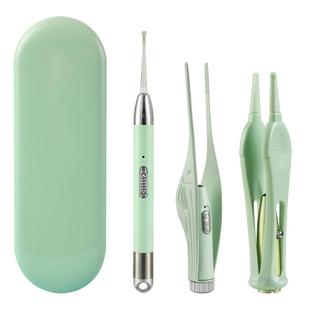 掏耳神器儿童专用带灯掏耳朵屎发光挖耳勺工具夹耳朵挖耳屎镊子扣