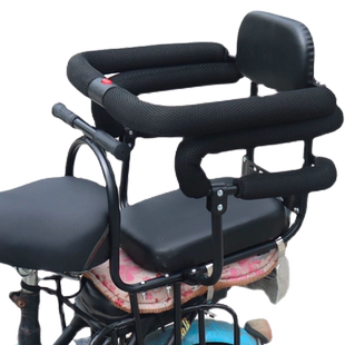 电动车后置儿童安全座椅自行车宝宝后座两用加厚坐垫高靠背接