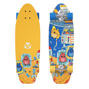 顽学陆地冲浪板初学者练习专业滑板儿童成人新手免蹬地刷街陆冲板