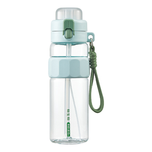 物生物运动喷雾水杯夏日学生上学补水塑料吸管杯子儿童水壶大容量