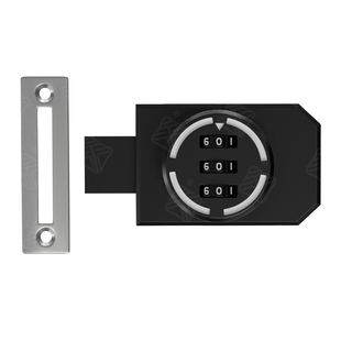 玻璃柜门密码锁单门展示橱窗锁免打孔卡扣式柜台锁储物文件柜子锁