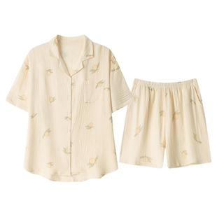 夏季睡衣女款纯棉短袖短裤时尚高级感夏天家居服套装云朵棉可外穿