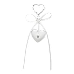 Carlyn HEART AND RIBBON CHARM迷你爱心配件女士包袋挂件钥匙扣