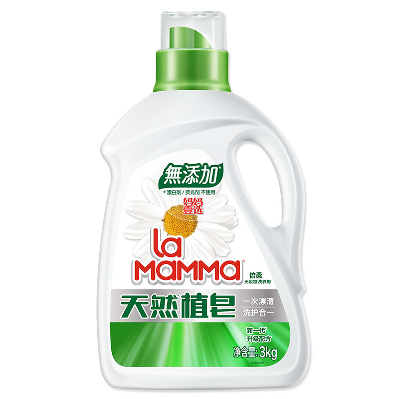 la妈妈壹选天然植皂洗衣液倍柔皂液洗护合一洁净留香家庭装整箱批