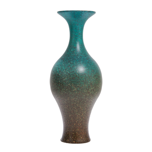 铜摆件《静水流深》铜工艺品 新中式客厅桌面插花干花花瓶装饰品