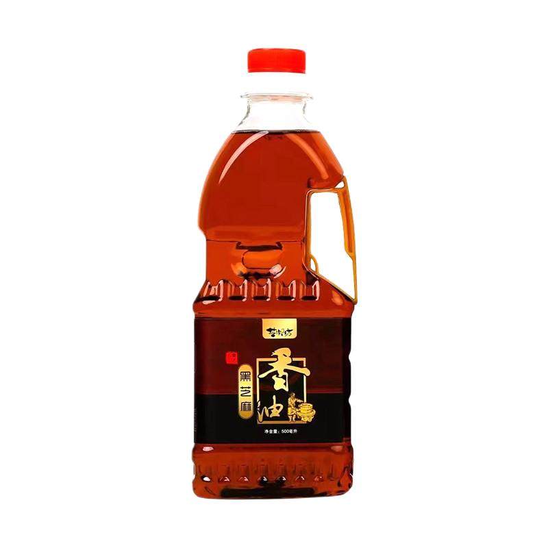 香油 黑芝麻小磨香油纯正无添加月子油火锅油碟拌凉菜500ml