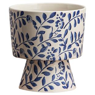 青花瓷蝴蝶兰陶瓷花盆高级感室内装饰复古瓷器兰花套盆多肉专用盆