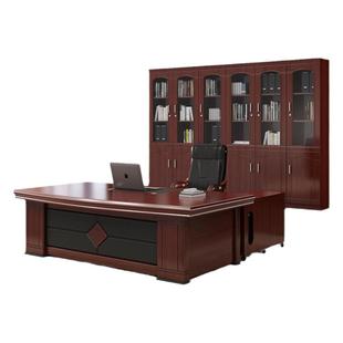 大班台总裁老板桌办公室中式办公电脑桌简约现代主管经理桌椅组合