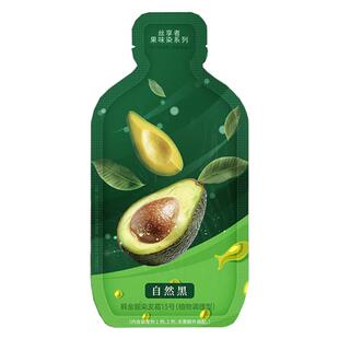 韩金靓果味染膏植物配方在家盖白发染发剂泡泡黑茶棕旗舰纯正品