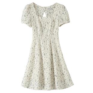 BANANA BABY2025年夏季新款气质法式小清新碎花连衣裙女镂空短裙