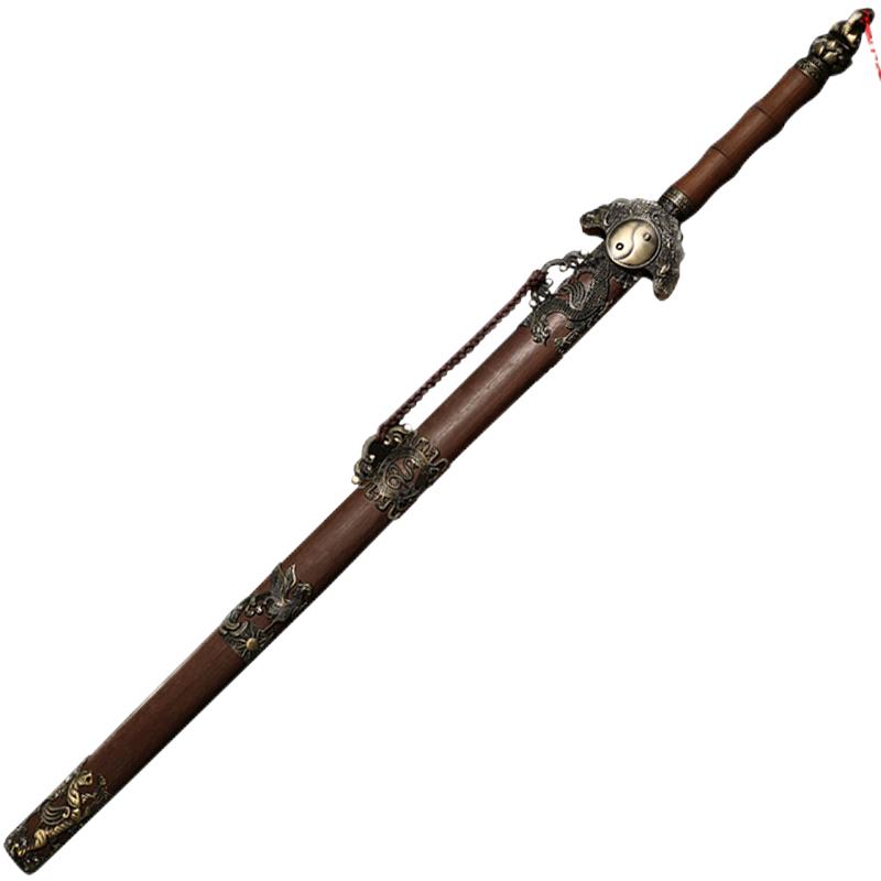 龙泉古羽刀剑玄武神剑太极四象灵兽风水装饰摆件镇宅宝剑 未开刃