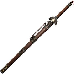 龙泉古羽刀剑玄武神剑太极四象灵兽风水装饰摆件镇宅宝剑 未开刃