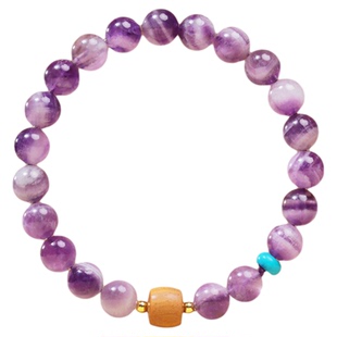 【普陀山正品】梦幻紫水晶手链女款天然转运上岸手串520礼物男