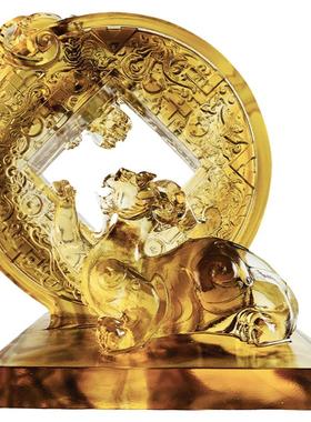 tittot琉园琉璃招财中式桌面貔貅