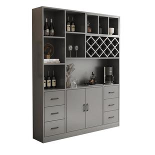 实木酒柜客厅靠墙一体隔断柜家用厨房储物柜收纳柜轻奢红酒展示柜