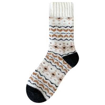 羊毛袜子男款中筒加厚加绒款男士吸汗防臭日系复古秋冬季保暖长筒