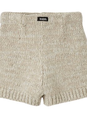 SNIDEL2025秋冬新品时尚简约百搭高腰针织短裤休闲裤SWNP254276