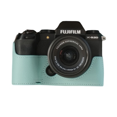 富士蓝色套餐真皮保护套手绳套餐