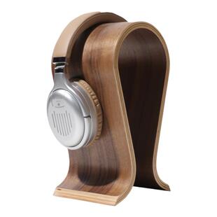 空合复古耳机音响耳麦原木皮摆件样板间书房卧室民宿音乐主题装饰