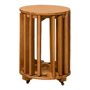 介璞家用可叠放板凳组合不占空间餐桌椅圆凳餐厅阳台卧室移动边几