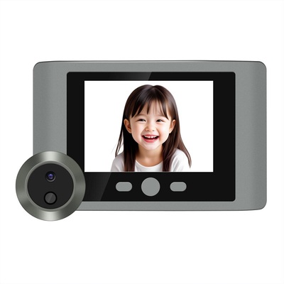 智能猫眼摄像头监控录像可视门铃带显示屏高清门镜无线免打孔家用