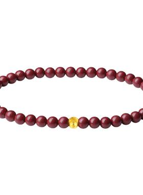 朱砂搭配18K金九紫离火手链