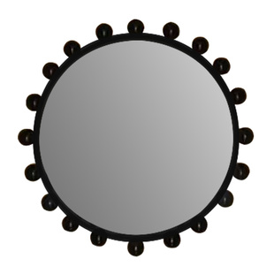 中古风洗漱镜创意卧室壁挂化妆镜子不规则智能灯卫生间浴室镜圆形