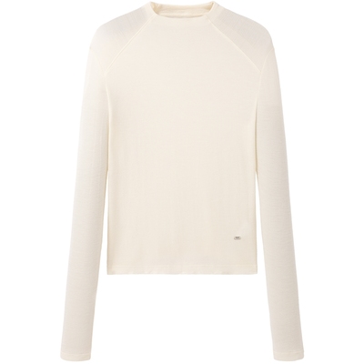 太平鸟修身半高领打底长袖T恤女