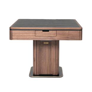 雀友黑胡桃麻将机实木新中式全自动家用电动麻将桌高端H880T时来