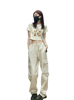 新款小众独特短款上衣女小个子
