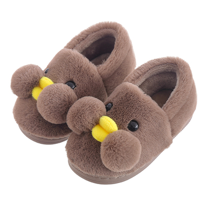 加绒加厚卡通儿童棉拖鞋可爱冬季