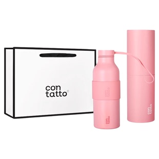 contatto保温杯女士高颜值2025新款水杯大容量杯子外出便携吸管杯