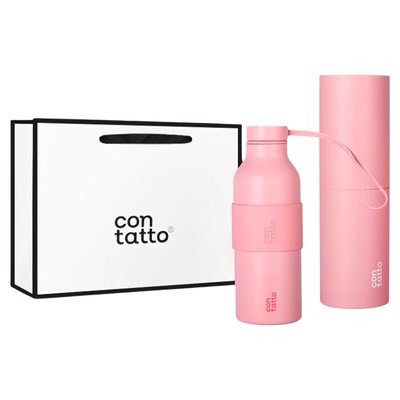 contatto保温杯女士高颜值2025新款水杯大容量杯子外出便携吸管杯