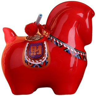 可定制陶瓷马上發马摆件2026生肖马国潮年会礼品商务活动伴手礼物